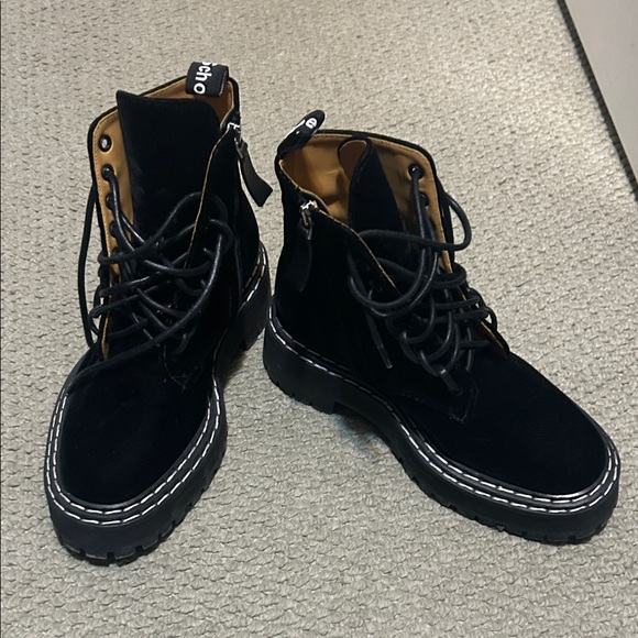 Proenza Schouler Shoes - Proenza Schouler Black Lace-Up Ankle Boots